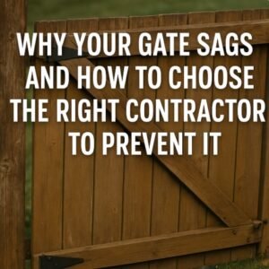 Why Your Gate Sags and How to choose the right contractor to prevent it