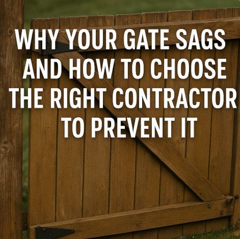 Why Your Gate Sags and How to choose the right contractor to prevent it