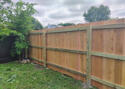 Cedar fence installation in spring hill
