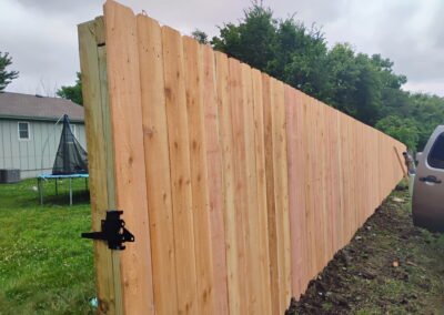Cedar privacy fence